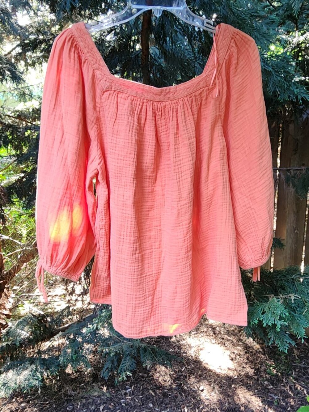 EUC Women's XL Lauren Conrad Cotton pullover Orange top